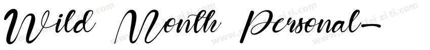 Wild Month Personal字体转换